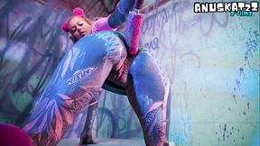 Tattoo Girl Solo Double Penetration with Toys - ANAL Mastrubation - ATM, goth, punk, DP
