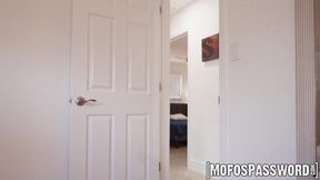 Busty Brandy Salazar rides big dick in reverse cowgirl