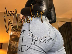 Ass worship in jeans