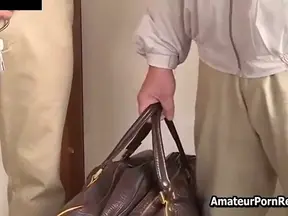 Hot Asian Wife Gets Caught Fucking Older Man Wildly by Jealous Landlord