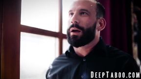 Jenna Gargles takes on stepdad's huge cock & gets a facial