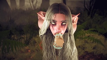 Elf fell in a Magic Dick Gangbang Trap in the forest - 3D Porn
