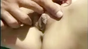 Scratching her pussy, this teen girl doesn't know she shouldn't let an older man touch her.