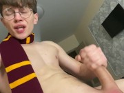 Young and horny Harry Potter Jerking off Big Dick / Cumming Hard / Uncut / Hot / Hunks / College Boy