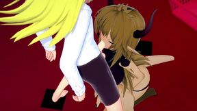 crim with the demon girl from the front office - interspecies reviewers