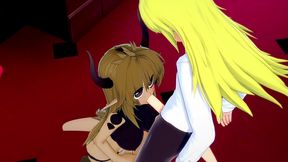 crim with the demon girl from the front office - interspecies reviewers
