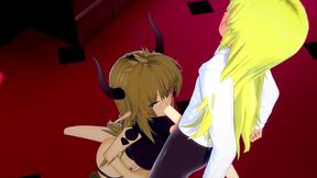 crim with the demon girl from the front office - interspecies reviewers
