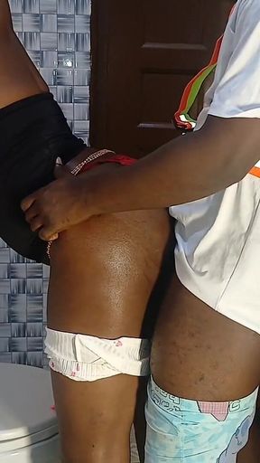 Plumber Fucks Client's 18yo Daughter at Bathroom (african Teen)