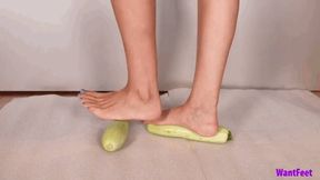 Barefoot Zucchini Crushing - HD MP4