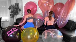 huge balloon necks under pressure