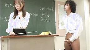 ”Japanese Prof loves licking her twat & tits, She Ravaged hard at school”