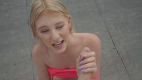 19yo Melody Marks Giving Mind-Blowing Blowjob Outdoors Now