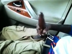 big black cock stroking in car