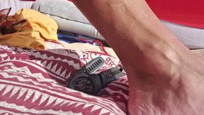 Horny Exhibitionist Jerk Off on Public Beach - Dick Gets Massive Hard Then I Spit on It