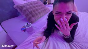 Caught Me Smoking… Turned Into a Sloppy Blowjob POV