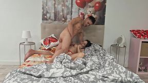 he wakes me up with a big cock and fucks me hard.