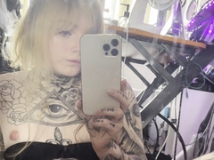 Shemale tranny enjoying solo masturbation