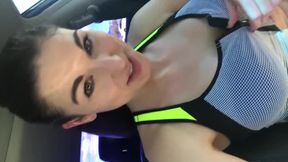 Masturbating in Car After Workout