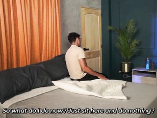 Stepsiblings end up having great sex after sharing the same daybed