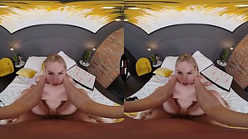 Angie Lynx is moaning while having steamy sex in VR, for the first time ever