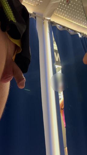 BeENJoY - fitting of naked swimsuits with the curtain open - catches 2 times. A grandpa has watched me openly and I&hellip;   Clip 1