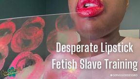 Desperate Lipstick Fetish Slave Training - Royal Ro bratty ebony femdom pov closeup plexiglass kisses hd mp4 1080p