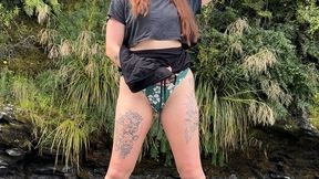 Casual Peeing Through Bikini Outdoors
