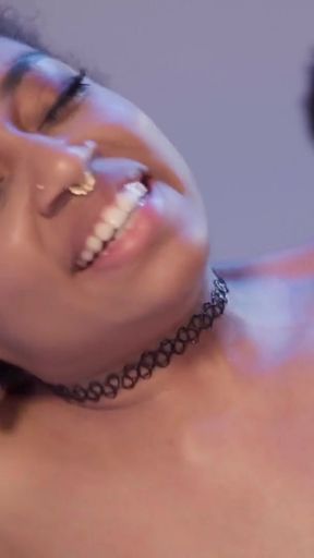 Beautiful ebony couple Freaky Mariah and Little Maly hot sex romantic oral orgasms   Clip 2