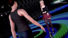 blonde teen shows her wet and hungry pussy inside a restaurant [mythic manor - naira 7]