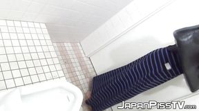 Secret&#x1F92B; cam captures shy Asian girls urinating in a public restroom