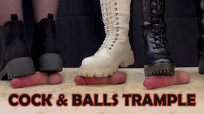 Cock and Balls Trample with 3 Sexy Boots, Bootjob & Crush with TamyStarly - Heeljob, CBT, Ballbusting, Femdom, Shoejob, Crush, Ball Stomping