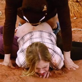 ATM domination for kinky threesome in the Colorado desert--Rebel Rhyder, Brooke Johnson