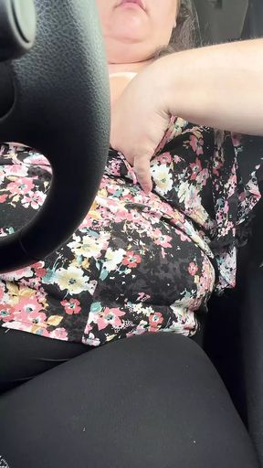 Verbal clothed public car masturbation