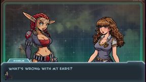 Redhead Anime Princess Shows Off Big Tits for Alien Cam Show