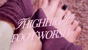 Gooning for Goddess Thigh-highs and Feet