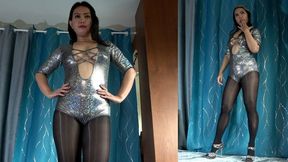 Shiny Leotard and Pantyhose 4K