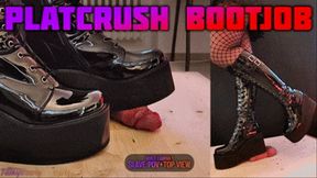 PLATCRUSH Bootjob in Platform Knee Sexy Heels (Mixed Version) - Tamystarly - Cock Balls Crush Trample, CBT, Trampling, Shoejob, Stomping