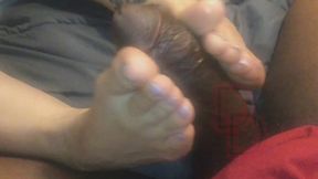 Hippie Mature Dance Teacher Balldraining Solejob Footjob on BBC