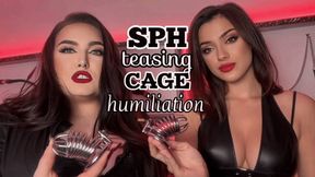 Locktober SPH for a Pussy Free Loser in Chastity Cage | Mistress Karino and Lady Perse [MP4 FHD] Small Penis Humiliation Femdom POV
