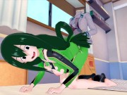 FUTA MY HERO ACADEMIA TORU HAGAKURE X TSUYU ASUI (3D HENTAI)