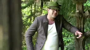 Small titted brunette chick likes outdoor fuck with her fat-cock lover