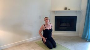 Stepson helps stepmom with yoga and stretches her pussy