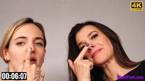 Sexy Women Nose Play - 4K MP4