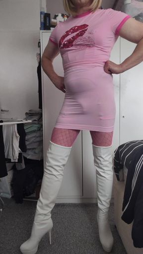 Kinky boots and a bulge in my skirt