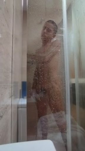 What's the deal with step sisters? Quick cum under the shower in hotel room.