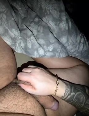 NEWLY MARRIED STEP MOM FIRST NIGHT HANDJOB STEP SON BIG DICK