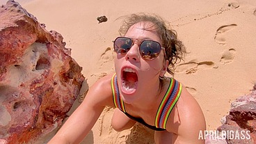 Messy Watersports Submission on a Secluded Beach