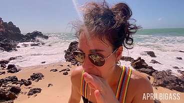 Messy Watersports Submission on a Secluded Beach