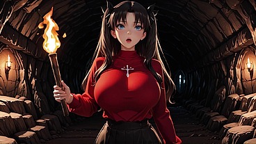 Rin Tohsaka - Pleasure castle. anime hentai, Ai generated, 3d hentai