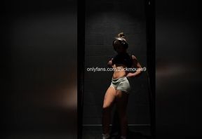 Virgin's Gym Livestream Pussy Leak: Squirt Soaks Equipment